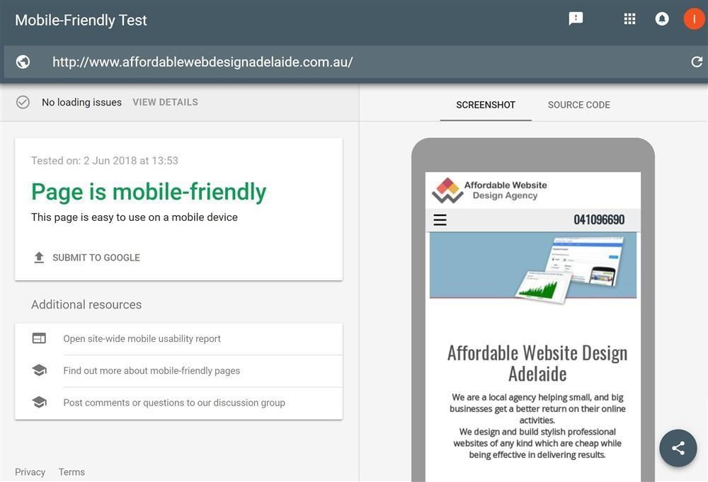 Mobile Friendly Website
